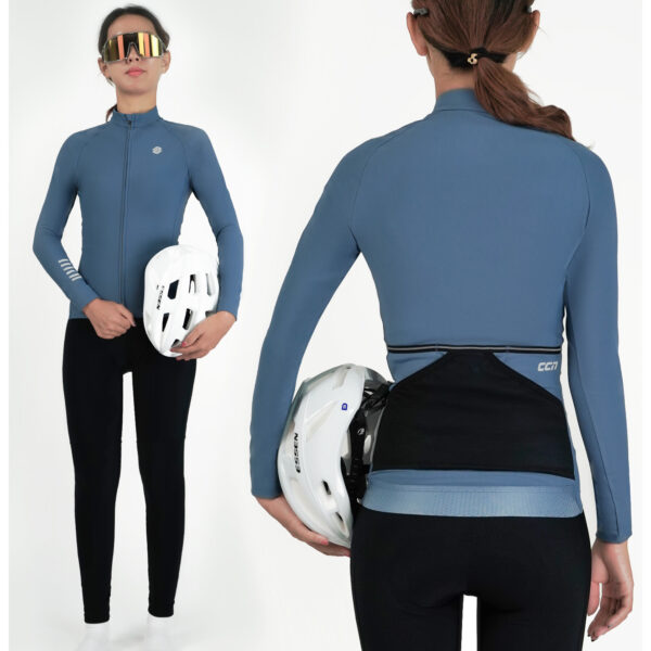 All Day Women Fleece Long Sleeve Jersey Grey Blue