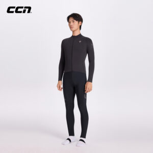 Gnomon Shadow Track Men Fleece Bib Tights Black
